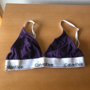 Calvin Klein Bra Triangle Purple Good Condition